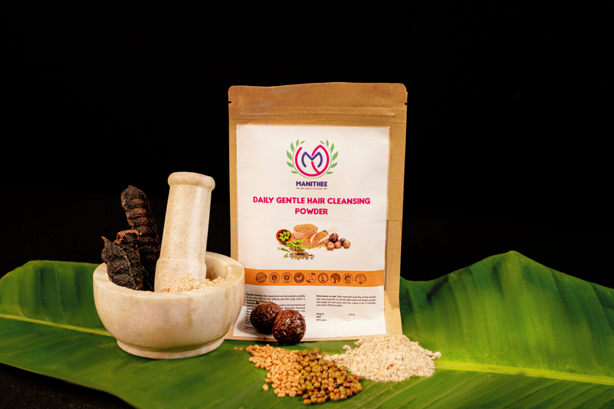 Herbal hair wash powder